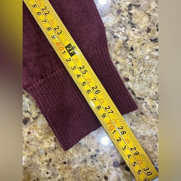 Eddie Bauer Men’s XL TALL Cotton Cashmere V Neck Maroon Long Sleeve Sweater EUC - Picture 6 of 11